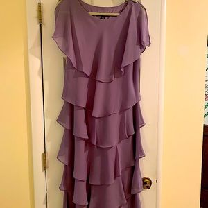 Chiffon tiered tea-length formal dress. Perfect for a  special occasion!